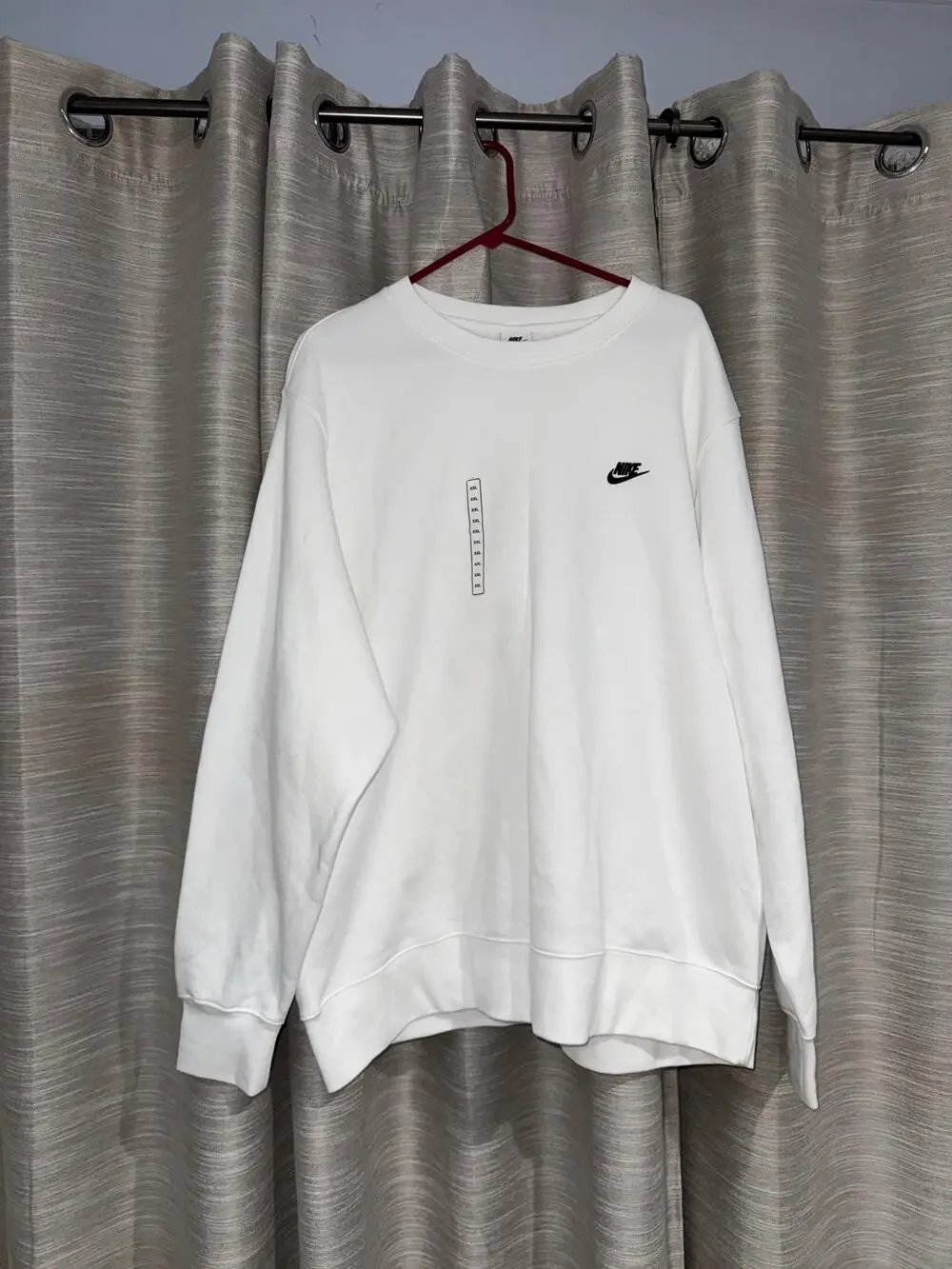 Nike Club Fleece Crewneck White Sweatshirt Men's XXL - NEW